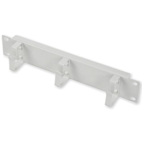 Koscom Connect Kabel-Rangierpanel für Netzwerkschrank I 1 HE Kabelführung für Serverschrank I Rangierfeld mit Führungsbügel 40 x 30 mm I Server Rack Kabelmanagement (Grau, 10 Zoll) von KOSCOM CONNECT