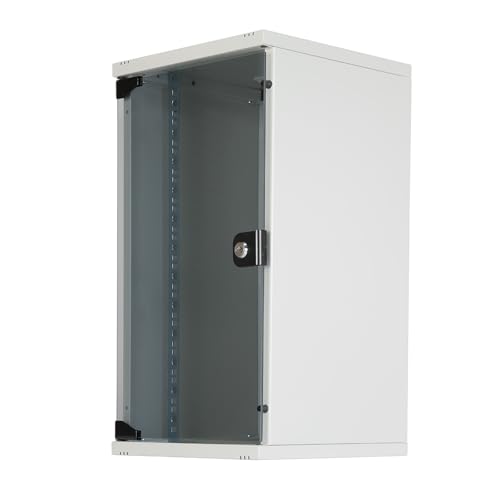Koscom Connect Netzwerkschrank 12 HE I Serverschrank 10 Zoll I Wandmontage 312 x 300 x 540 mm I voll montiert I Server Gehäuse mit abschließbarer Glastür I Traglast 60 kg I Grau Koscom Connect Netzwerkschrank 12 HE I Serverschrank 10 Zoll I Wandmontage 312 x 300 x 540 mm I voll montiert I Server Gehäuse mit abschließbarer Glastür I Traglast 60 kg I Grau von KOSCOM CONNECT