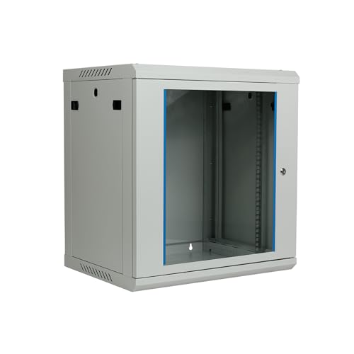 Koscom Connect Netzwerkschrank 12 HE I Serverschrank 19 Zoll I Wandmontage I 450 mm Tiefe I 600 x 450 x 636 mm I voll montiert I abschließbare Glastür I Traglast 100 kg I Grau Koscom Connect Netzwerkschrank 12 HE I Serverschrank 19 Zoll I Wandmontage I 450 mm Tiefe I 600 x 450 x 636 mm I voll montiert I abschließbare Glastür I Traglast 100 kg I Grau von KOSCOM CONNECT