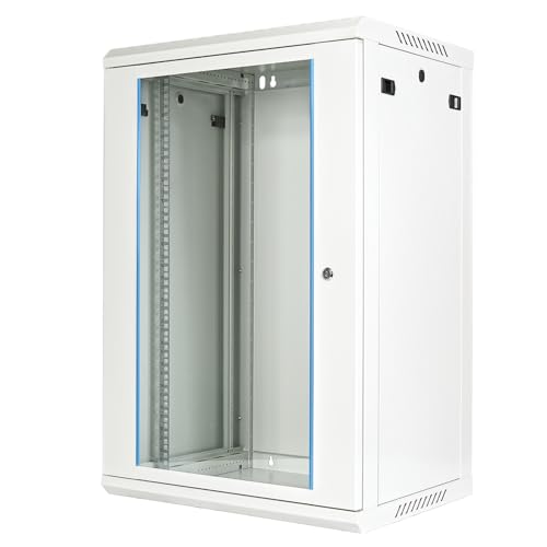 Koscom Connect Netzwerkschrank 18 HE I Serverschrank 19 Zoll I Wandmontage I 450 mm Tiefe I 600 x 450 x 903 mm I voll montiert I abschließbare Glastür I Traglast 100 kg I Grau Koscom Connect Netzwerkschrank 18 HE I Serverschrank 19 Zoll I Wandmontage I 450 mm Tiefe I 600 x 450 x 903 mm I voll montiert I abschließbare Glastür I Traglast 100 kg I Grau von KOSCOM CONNECT