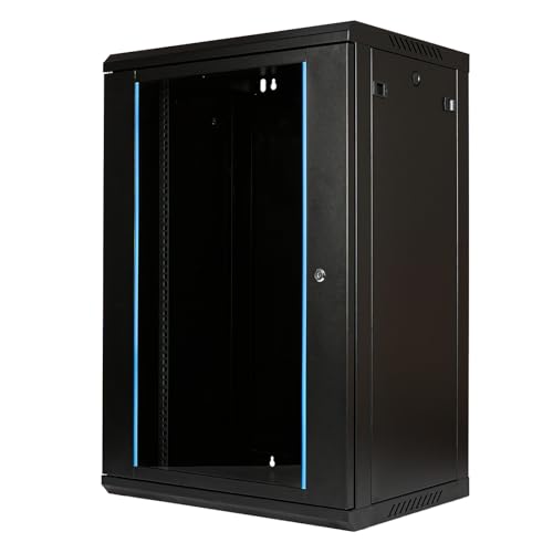Koscom Connect Netzwerkschrank 18 HE I Serverschrank 19 Zoll I Wandmontage I 450 mm Tiefe I 600 x 450 x 903 mm I voll montiert I abschließbare Glastür I Traglast 100 kg I Schwarz Koscom Connect Netzwerkschrank 18 HE I Serverschrank 19 Zoll I Wandmontage I 450 mm Tiefe I 600 x 450 x 903 mm I voll montiert I abschließbare Glastür I Traglast 100 kg I Schwarz von KOSCOM CONNECT