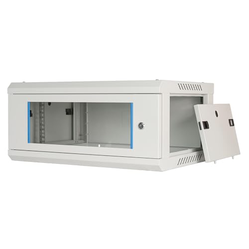Koscom Connect Netzwerkschrank 4 HE I Serverschrank 19 Zoll I Wandmontage I 450 mm Tiefe I 600 x 450 x 280 mm I voll montiert I abschließbare Glastür I Traglast 100 kg I Grau Koscom Connect Netzwerkschrank 4 HE I Serverschrank 19 Zoll I Wandmontage I 450 mm Tiefe I 600 x 450 x 280 mm I voll montiert I abschließbare Glastür I Traglast 100 kg I Grau von KOSCOM CONNECT