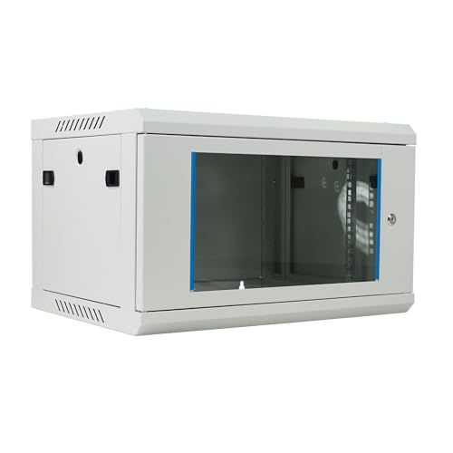 Koscom Connect Netzwerkschrank 6 HE I Serverschrank 19 Zoll I Wandmontage I 450 mm Tiefe I 600 x 450 x 369 mm I voll montiert I abschließbare Glastür I Traglast 100 kg I Grau Koscom Connect Netzwerkschrank 6 HE I Serverschrank 19 Zoll I Wandmontage I 450 mm Tiefe I 600 x 450 x 369 mm I voll montiert I abschließbare Glastür I Traglast 100 kg I Grau von KOSCOM CONNECT