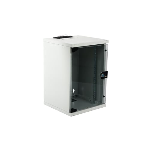 Koscom Connect Netzwerkschrank 9 HE I Serverschrank 10 Zoll I Wandmontage 312 x 300 x 464 mm I voll montiert I Server Gehäuse mit abschließbarer Glastür I Traglast 60 kg I Grau Koscom Connect Netzwerkschrank 9 HE I Serverschrank 10 Zoll I Wandmontage 312 x 300 x 464 mm I voll montiert I Server Gehäuse mit abschließbarer Glastür I Traglast 60 kg I Grau von KOSCOM CONNECT