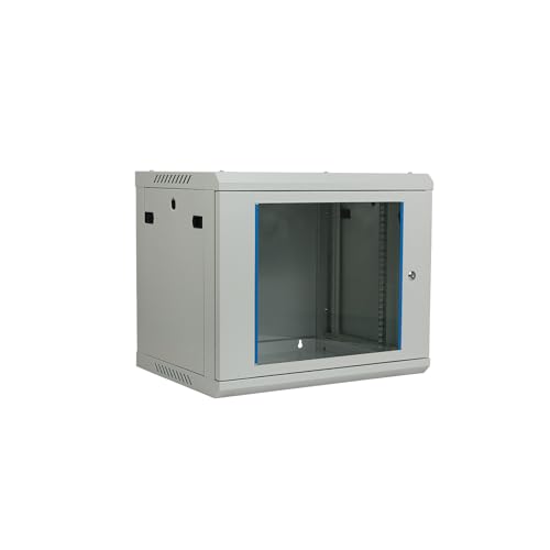 Koscom Connect Netzwerkschrank 9 HE I Serverschrank 19 Zoll I Wandmontage I 450 mm Tiefe I 600 x 450 x 503 mm I voll montiert I abschließbare Glastür I Traglast 100 kg I Grau Koscom Connect Netzwerkschrank 9 HE I Serverschrank 19 Zoll I Wandmontage I 450 mm Tiefe I 600 x 450 x 503 mm I voll montiert I abschließbare Glastür I Traglast 100 kg I Grau von KOSCOM CONNECT