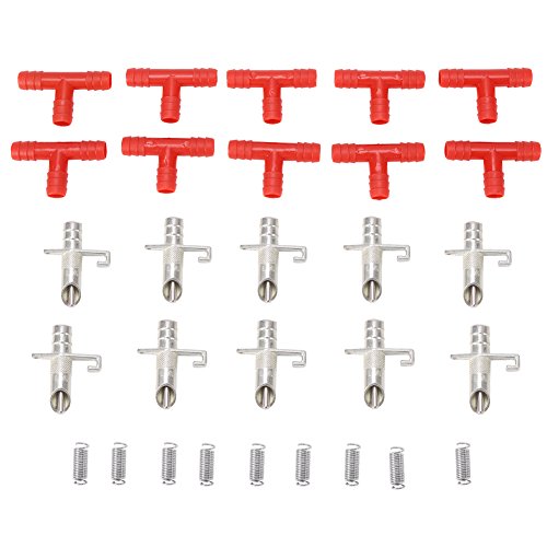 KOSDFOGE 10 Sets Practical Automatic Red Water Feeder Nipple Waterer Drinker Rodent Rabbit Bunny New von KOSDFOGE