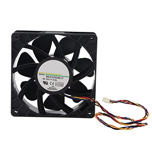 KOSDFOGE 12V 5.0A 7500RPM Cooling Fan Replacement 4 Pin Connector Antminer S7 S9 High Speed Cooling Black KOSDFOGE 12V 5.0A 7500RPM Cooling Fan Replacement 4 Pin Connector Antminer S7 S9 High Speed Cooling Black von KOSDFOGE