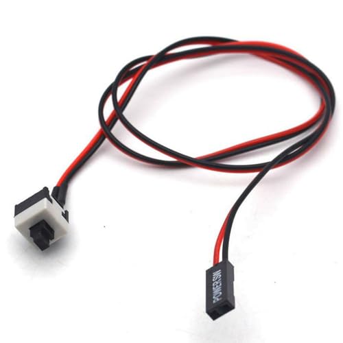KOSDFOGE 2Pin PC Restarting ATX Computer Chassis Power Switch Motherboard Jumper with Red Black 50cm Wires ABS Material for Gaming Desktop KOSDFOGE 2Pin PC Restarting ATX Computer Chassis Power Switch Motherboard Jumper with Red Black 50cm Wires ABS Material for Gaming Desktop von KOSDFOGE