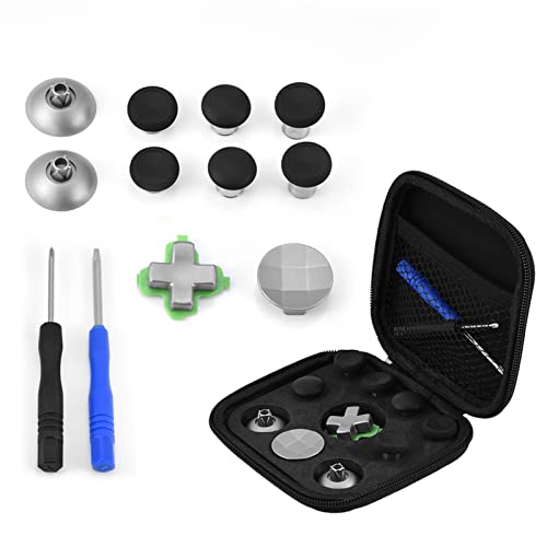 KOSDFOGE ABS Mini Thumb Stick Cap Magnetic Replacement Button Kit Kompatibel mit PS4/XBOX ONE Joystick Schwarz von KOSDFOGE