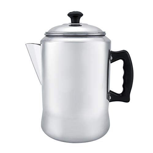 KOSDFOGE Aluminum Alloy Coffee Maker Pot Percolator Tea Kettle Stove Top with Lid Classic Durable Milk Tea Coffee Induction Cooker von KOSDFOGE