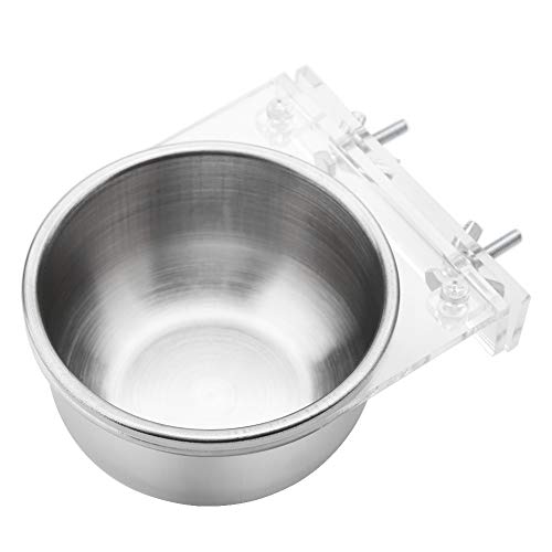 KOSDFOGE Bird Cage Food Water Feeder Bowl Rack Parrot Stand Platform Stainless Steel Accessories for Lovel Birds von KOSDFOGE