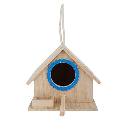 KOSDFOGE Birds House Durable Hanging Pine Bird Nest Feeding Station Resting Stop Blue for Garden Decor (Blue) von KOSDFOGE