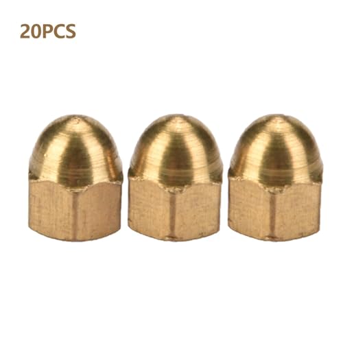 KOSDFOGE Brass Acorn Nut Dome Head Cap High Strength Fasteners for Vehicles Machinery M3-M12 (M3(20PCS)) von KOSDFOGE