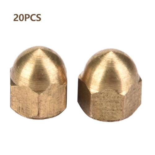 KOSDFOGE Brass Acorn Nut Dome Head Cap High Strength Fasteners for Vehicles Machinery M3-M12 (M4(20PCS)) von KOSDFOGE
