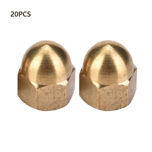 KOSDFOGE Brass Acorn Nut Dome Head Cap High Strength Fasteners for Vehicles Machinery M3-M12 (M5(20PCS)) von KOSDFOGE