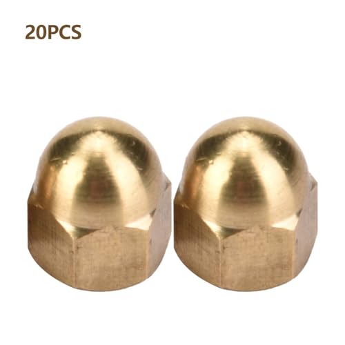 KOSDFOGE Brass Acorn Nut Dome Head Cap High Strength Fasteners for Vehicles Machinery M3-M12 (M6(20PCS)) von KOSDFOGE