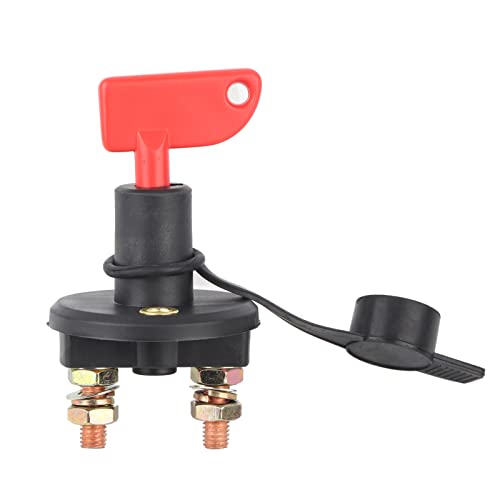 KOSDFOGE Car Universal Battery Disconnect Power Isolator Knob Master Switch with Removable Key Easy Installation Waterproof Cover for Car Boat ATV KOSDFOGE Car Universal Battery Disconnect Power Isolator Knob Master Switch with Removable Key Easy Installation Waterproof Cover for Car Boat ATV von KOSDFOGE
