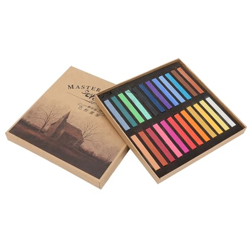 KOSDFOGE Fluorescent Crayons Hair Dyeing Set Suitable Sketching Chalk Set for Artists Kids (24 Colors) von KOSDFOGE