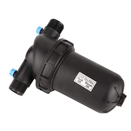 KOSDFOGE G1 1/4 Male Thread Disc Filter 120 Mesh Universal Removable Filter Pump Irrigation Gardening Filter Drip Black PP 27.5 * 21 * 12.5cm von KOSDFOGE