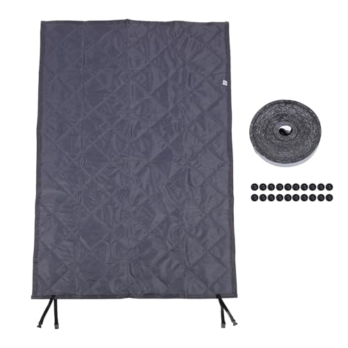 KOSDFOGE Insulated Window Cover Oxford Fabric Cotton Filled Anti Freeze Window Insulation Cover for Living Room Kitchen (39*63inch) von KOSDFOGE