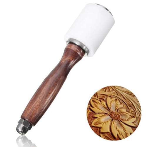 KOSDFOGE Leather Nylon Hammer Wood Handle Leather Carving Mallet Craft Tool for DIY Leather Craft Printing or Cutting von KOSDFOGE