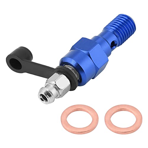 KOSDFOGE M10x1.0mm Motorcycle Brake Caliper Bleed Screw Nipple Banjo Bolt Dust Cap Universal Application (Blue) von KOSDFOGE