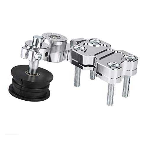 KOSDFOGE Motorcycle Aluminum Chain Tensioner Bolt Auto Adjuster Roller Tool for ATVs Motocross Universally Suitable Black Silver (Silber) von KOSDFOGE