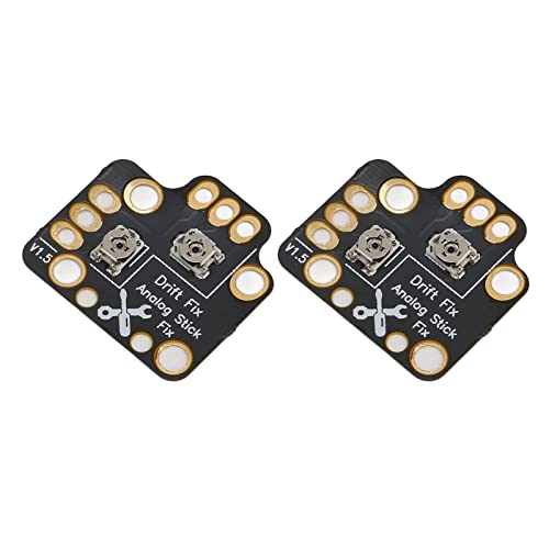 KOSDFOGE PCB 2 Stück Gamepad Joystick Drift Reparatur Board Universal 3D Analog Stick Drift Fix Mod Kompatibel mit Gamecontrollern Schwarz von KOSDFOGE