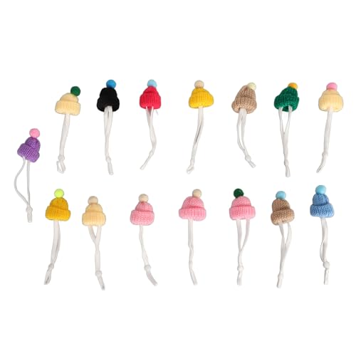 KOSDFOGE Small Christmas Knit Hats Exquisite Stylish Doll Hats DIY Crafts Christmas Tree Dolls Household Decoration von KOSDFOGE