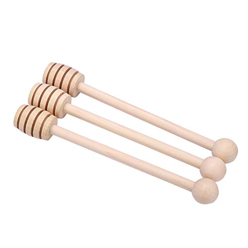 KOSDFOGE Wooden Honey Drizzler Sticks Set Kitchen Tools Gadgets for Honey Maple Syrup Caramel Honey Dripper 24Pcs (16 cm Endballstil) von KOSDFOGE