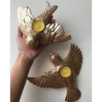 2Er Set Vögel Goldener Kerzenhalter | Moderne Deko Vögel, Vogel Skulpturen, Innendekoration 2Er Set Vögel Goldener Kerzenhalter | Moderne Deko Vögel, Vogel Skulpturen, Innendekoration von KOSDecorShop