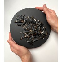 Gips Blume, Wandbehang Dekor von KOSDecorShop