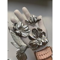 Wanddekorationen Blumen, Set Von 3 Stück, Wandbehang Decor von KOSDecorShop