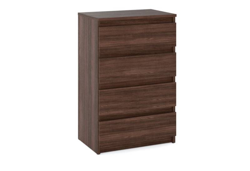 KOSETO Kommode mit 4 Schubladen - 60 cm - für Wohnzimmer und Schlafzimmer, Kratzfeste Oberfläche, Griffloses Design, Pflegeleicht, Modern Design von KOSETO