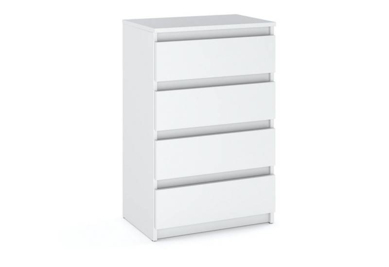 KOSETO Kommode mit 4 Schubladen - 60 cm - für Wohnzimmer und Schlafzimmer, Kratzfeste Oberfläche, Griffloses Design, Pflegeleicht, Modern Design von KOSETO