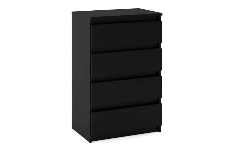 KOSETO Kommode mit 4 Schubladen - 60 cm - für Wohnzimmer und Schlafzimmer, Kratzfeste Oberfläche, Griffloses Design, Pflegeleicht, Modern Design von KOSETO