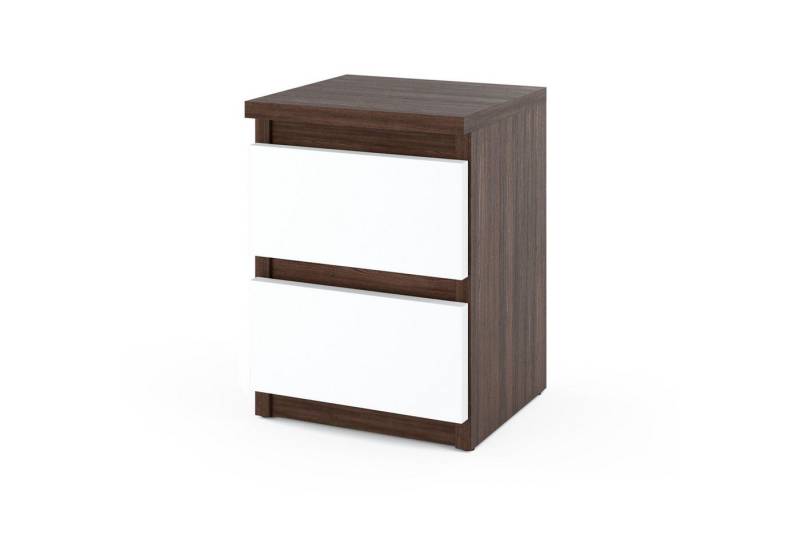 KOSETO Nachtkonsole, Nachttisch mit 2 Schubladen für Schlafzimmer, Büro - Modernes Design, modernes, minimalistisches Design, langlebig, pflegeleicht von KOSETO