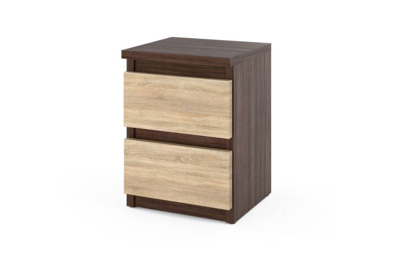 KOSETO Nachtkonsole, Nachttisch mit 2 Schubladen für Schlafzimmer, Büro - Modernes Design, modernes, minimalistisches Design, langlebig, pflegeleicht von KOSETO