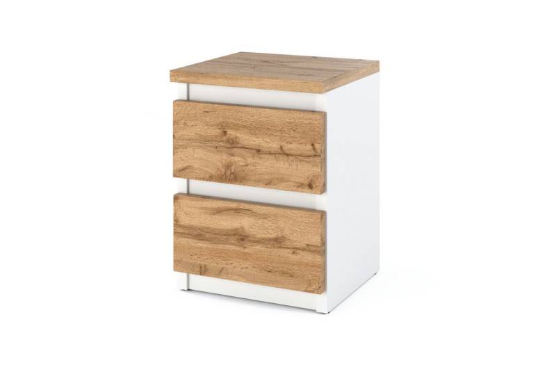 KOSETO Nachtkonsole, Nachttisch mit 2 Schubladen für Schlafzimmer, Büro - Modernes Design, modernes, minimalistisches Design, langlebig, pflegeleicht von KOSETO