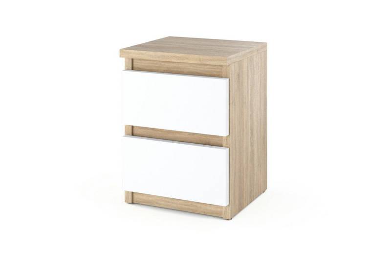 KOSETO Nachtkonsole, Nachttisch mit 2 Schubladen für Schlafzimmer, Büro - Modernes Design, modernes, minimalistisches Design, langlebig, pflegeleicht von KOSETO