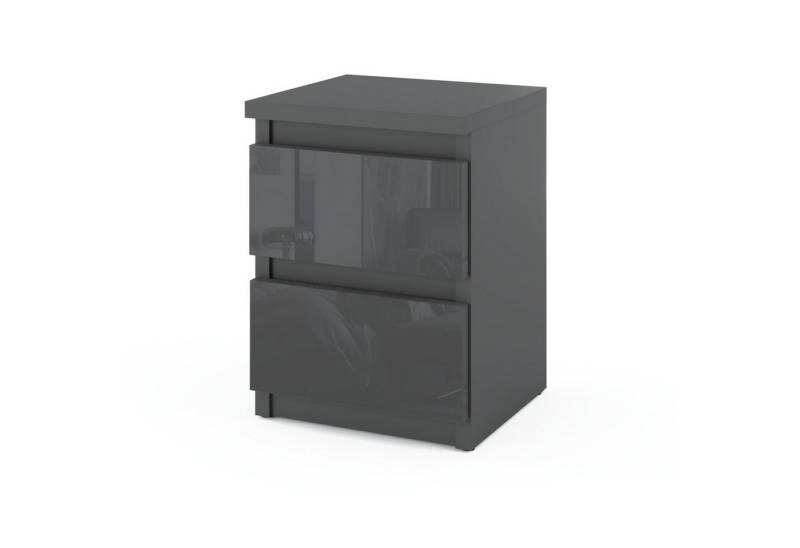 KOSETO Nachtkonsole, Nachttisch mit 2 Schubladen für Schlafzimmer, Büro - Modernes Design, modernes, minimalistisches Design, langlebig, pflegeleicht von KOSETO