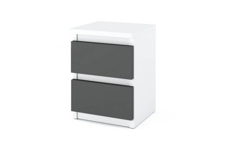 KOSETO Nachtkonsole, Nachttisch mit 2 Schubladen für Schlafzimmer, Büro - Modernes Design, modernes, minimalistisches Design, langlebig, pflegeleicht von KOSETO