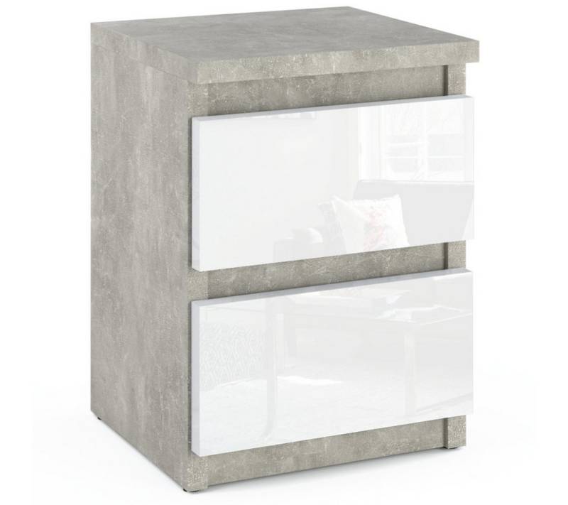 KOSETO Nachtkonsole, Nachttisch mit 2 Schubladen für Schlafzimmer, Büro - Modernes Design, modernes, minimalistisches Design, langlebig, pflegeleicht von KOSETO