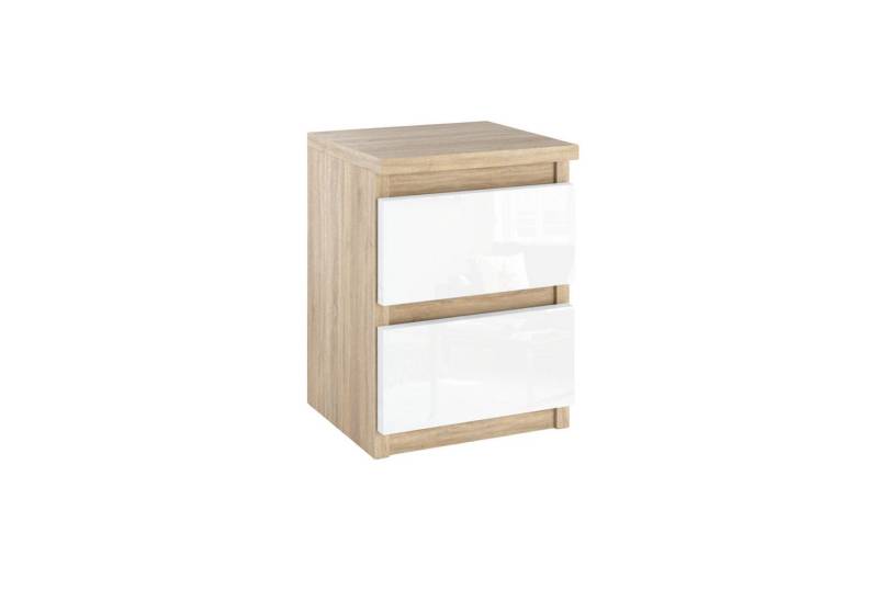 KOSETO Nachtkonsole, Nachttisch mit 2 Schubladen für Schlafzimmer, Büro - Modernes Design, modernes, minimalistisches Design, langlebig, pflegeleicht von KOSETO