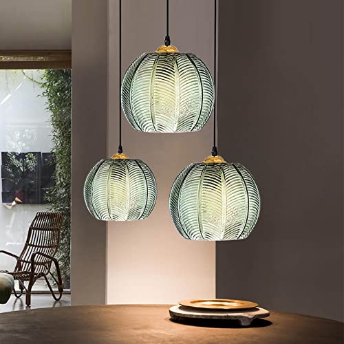 3 light Pendelleuchte Esstisch Hängeleuchte wohnzimmer glas pendellampe, Moderne lampe schlafzimmer hängend für büro esszimmer Wohnzimmer Küche (3 Heads) von KOSHSH