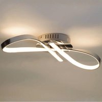 Kosilum - Design Chrom-Deckenleuchte led Unendlichband - Acht von KOSILUM