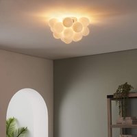 Design Deckenlampe mit 17 weißen Gläsern in Traubenform -Bartali von KOSILUM