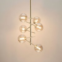 Kosilum - Design-Hängeleuchte mit mehreren bernsteinfarbenen Kugeln - Onolia von KOSILUM