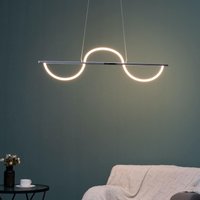 Design Verchromte LED-Hängeleuchte geriffelt - Savona von KOSILUM