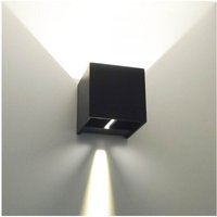 Design Wandleuchte LED Cubic - Schwarz IP54 - Winkel verstellbar von KOSILUM